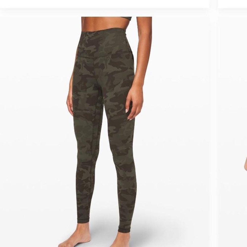 Lululemon Green Camouflage Leggings